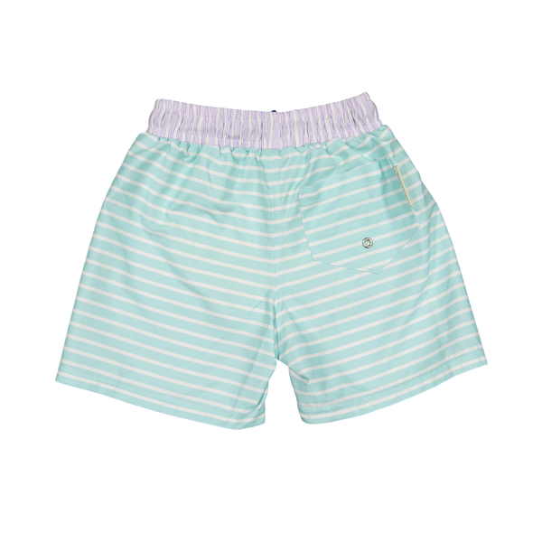 Vestido de Baño Short Clásico - Rayas Pastel