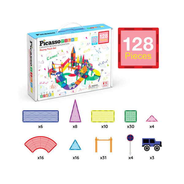 Pista de Carreras Con 3 Carros LED - 128 Pzs