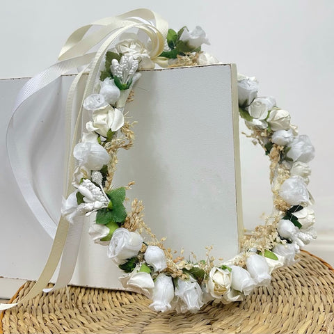 Coronita de Flores - Blanco y Crema