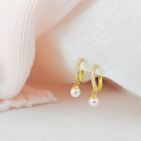 Aretes - Huggies Perla IV