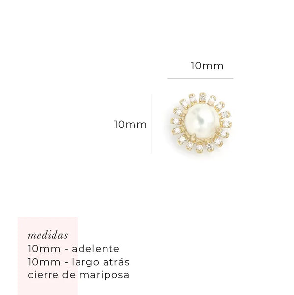 Aretes - Perla Brillantes II