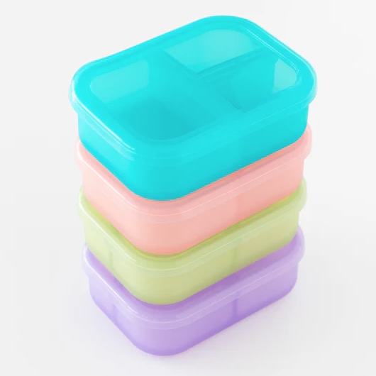 Lonchera Bento 3 Secciones Celeste Jelly