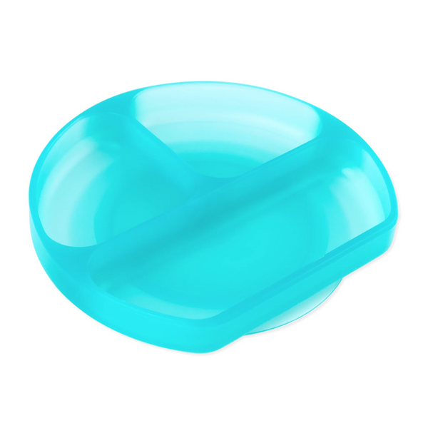 Plato de Silicón Transparente - Azul