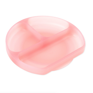 Plato de Silicón Transparente - Rosado