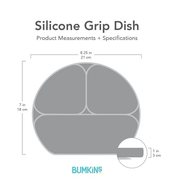 Plato de Silicón Transparente - Azul