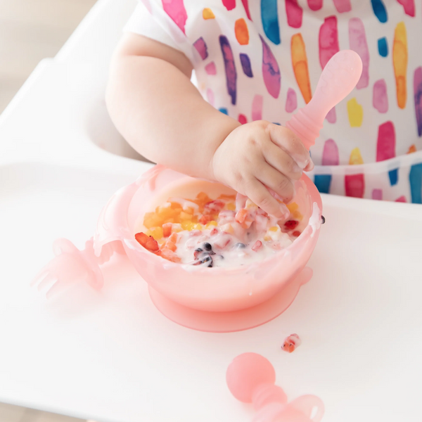 Set Bowl de Silicón Transparente - Rosado