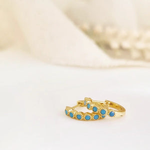 Aretes - Huggies Turquesa V