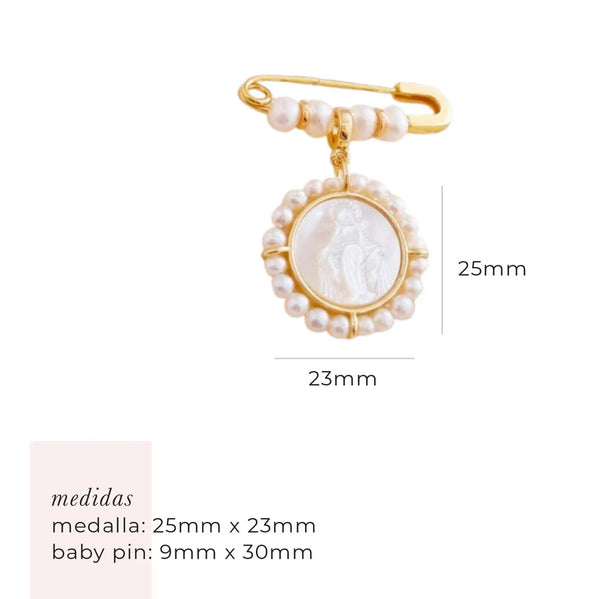 Pin - Gloria Medalla Milagrosa Perlas