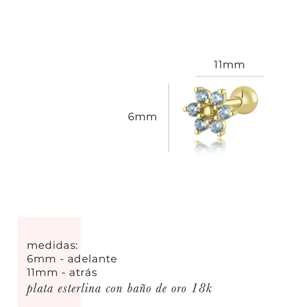 Aretes - Flor Celeste