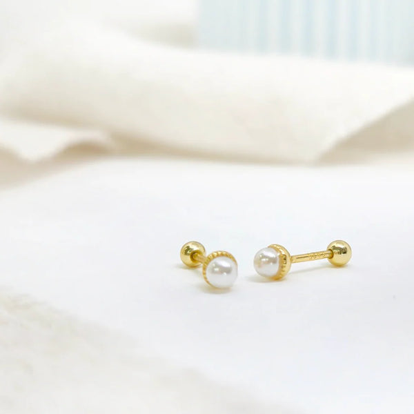Aretes - Mini Perla Clásica