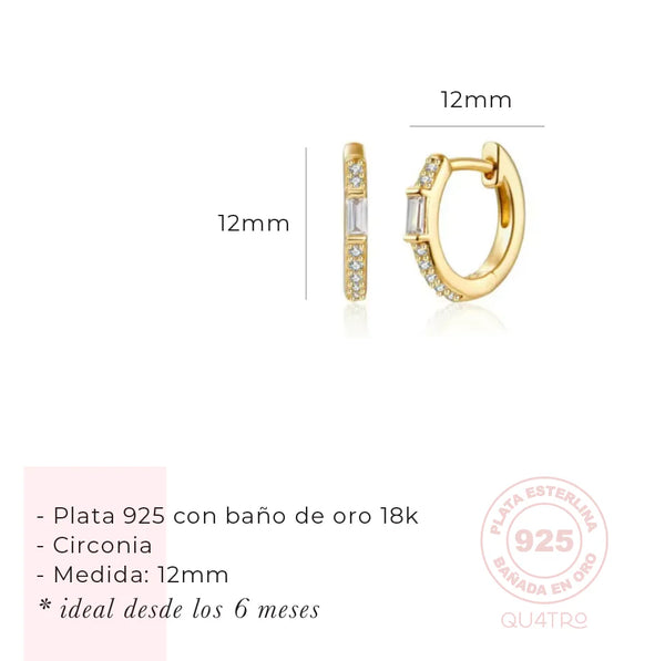 Aretes - Huggies Baguette