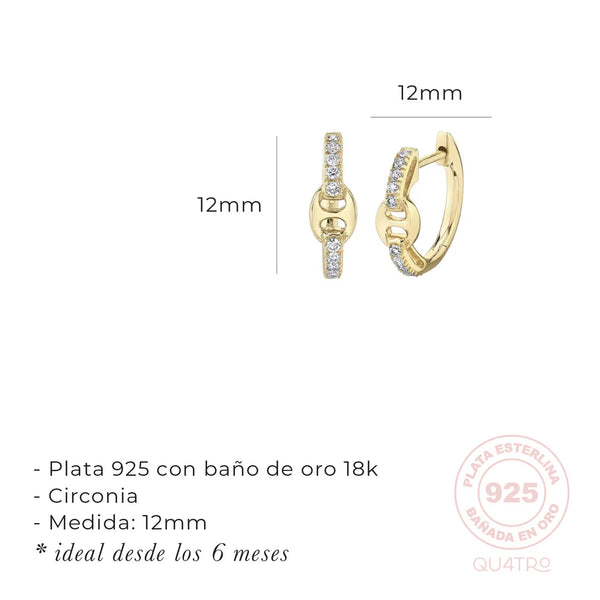 Aretes - Huggies Eslabón