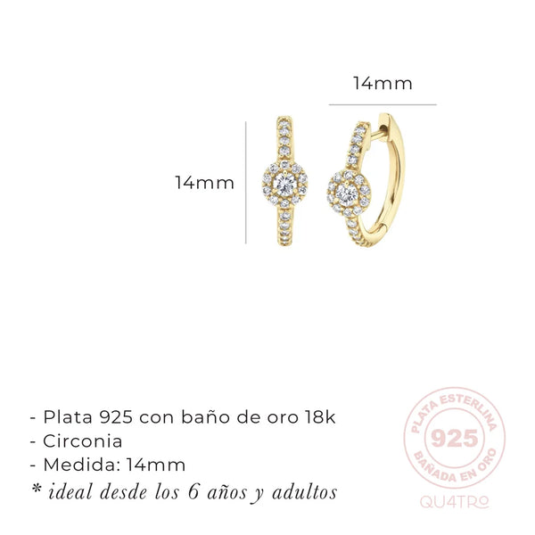 Aretes - Huggies Mini Circonia 2