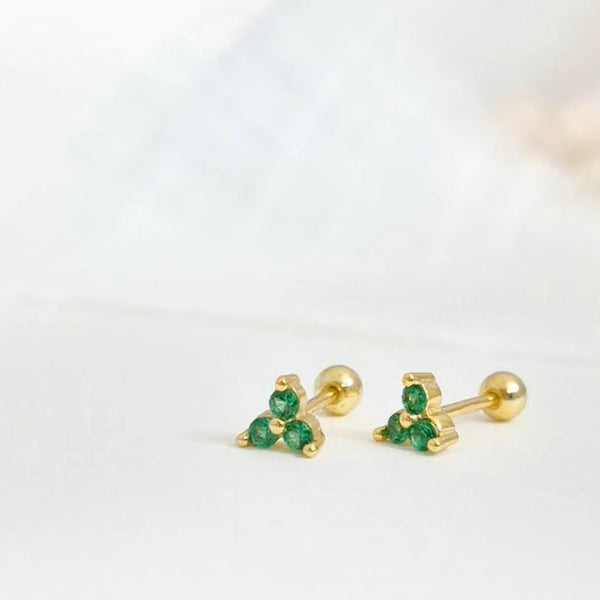 Aretes - Mini Trio Esmeralda