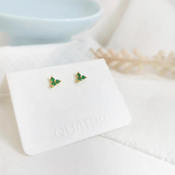 Aretes - Mini Trio Esmeralda