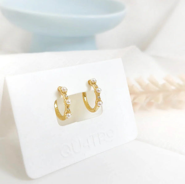 Aretes - Huggies Perla & Circonia