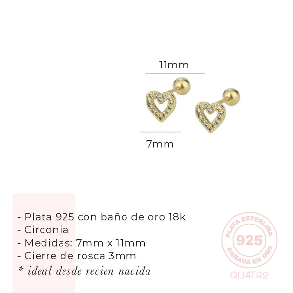 Aretes - Mini Corazón 1