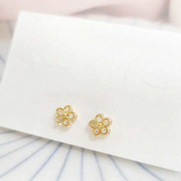 Aretes - Mini Flor Circonia