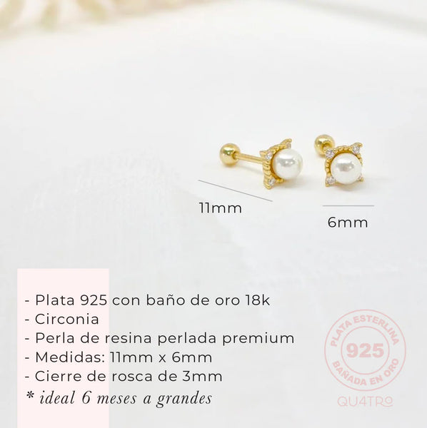 Aretes - Mini Perla Clásica 2