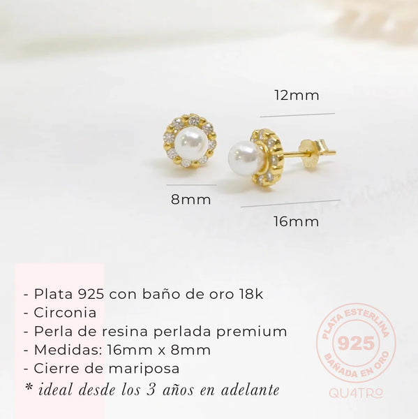 Aretes - Perla Circonia 1