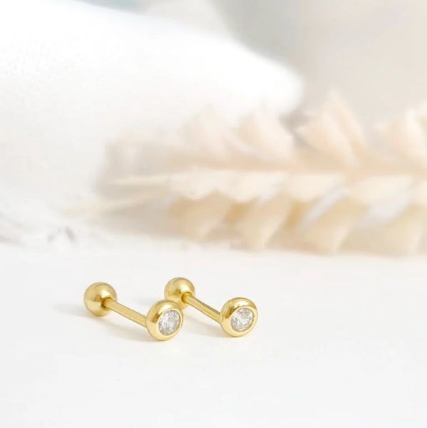 Aretes - Mini Circonia Bisel