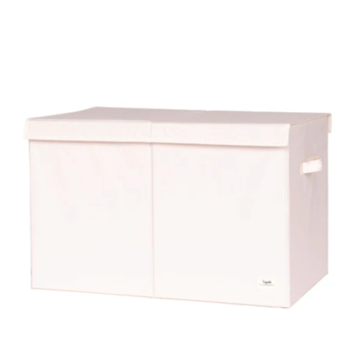 Caja de Almacenamiento Plegable de Tela Crema