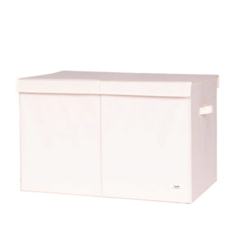 Caja de Almacenamiento Plegable de Tela Crema