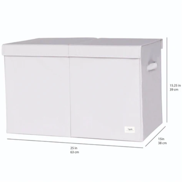 Caja de Almacenamiento Plegable de Tela Gris Claro