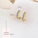 Aretes - Huggies Mini Turquesa 3