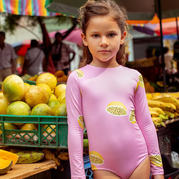 Vestido de Baño Manga Larga - Maracuyá