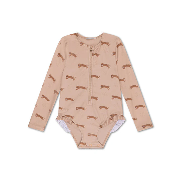 Vestido de Baño Manga Larga - Leopardos