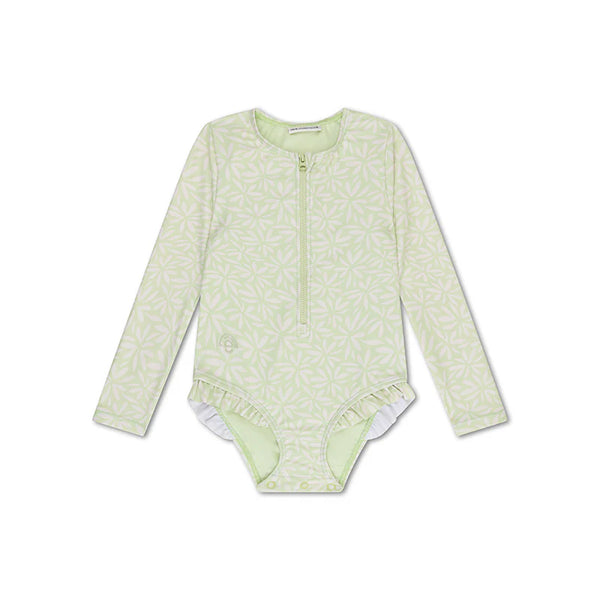 Vestido de Baño Manga Larga - Matcha Verde