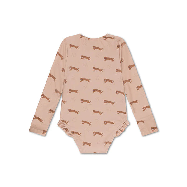 Vestido de Baño Manga Larga - Leopardos