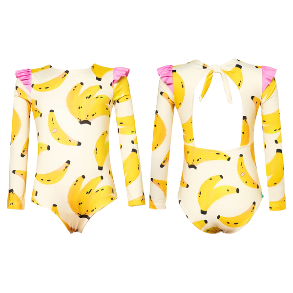 Vestido de Baño Manga Larga - Banano