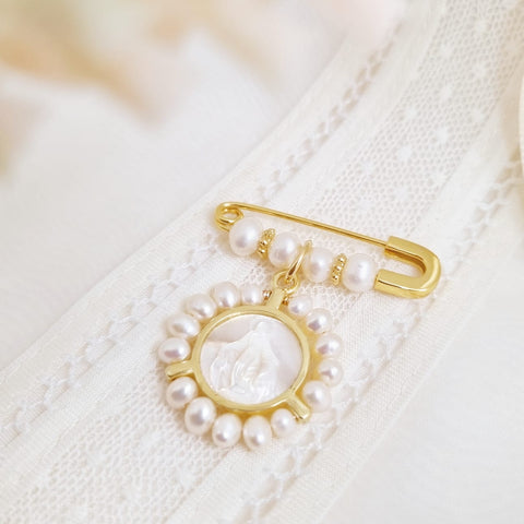 Pin - Gloria Medalla Milagrosa Perlas