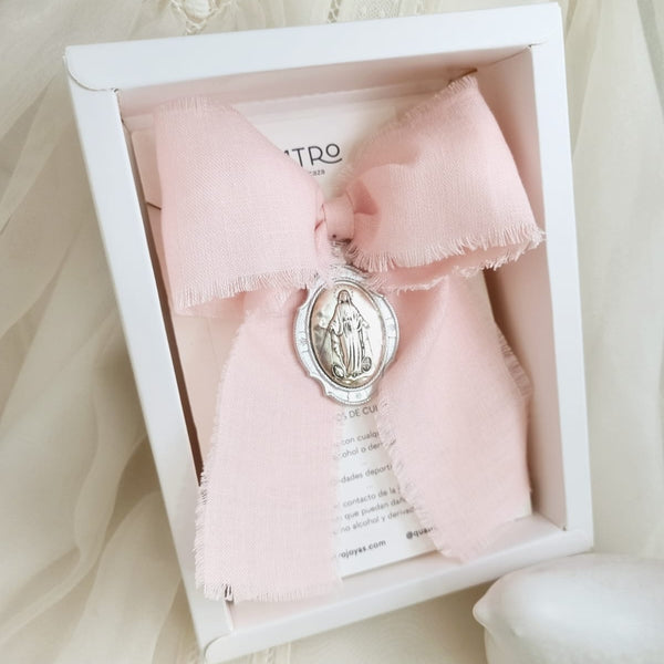 Medallón de Cuna Milagrosa Rosado