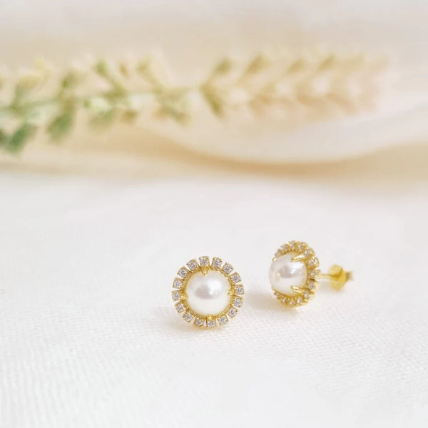 Aretes - Perla Brillantes II