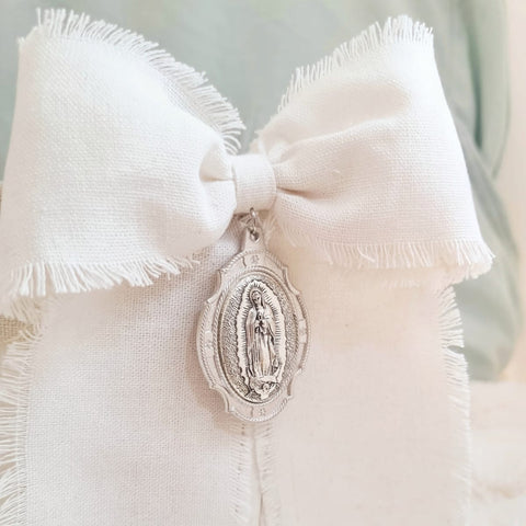Medallón de Cuna Guadalupe - Blanco
