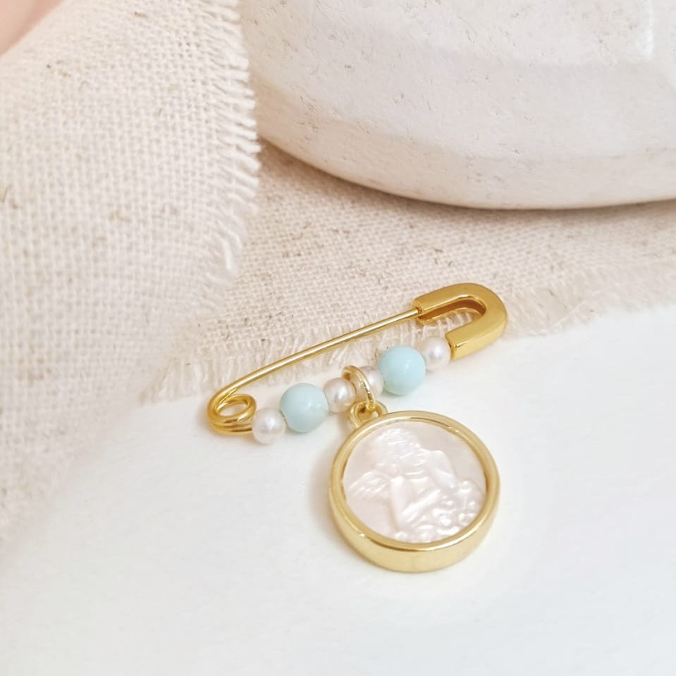 Pin - Ángel de la Guarda Nacar Celeste