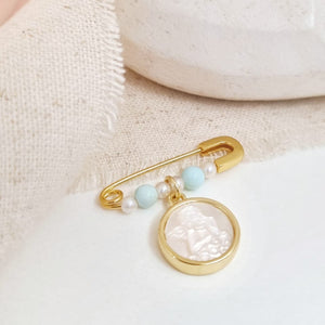 Pin - Ángel de la Guarda Nacar Celeste