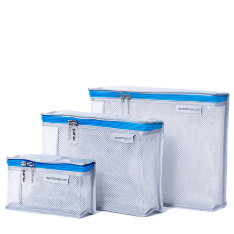 Toiletry Cubes Azul - Set de 3