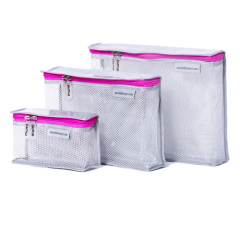 Toiletry Cubes Rosado - Set de 3