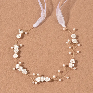Corona - Blanca Flores y Perlas