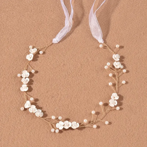 Corona - Blanca Flores y Perlas