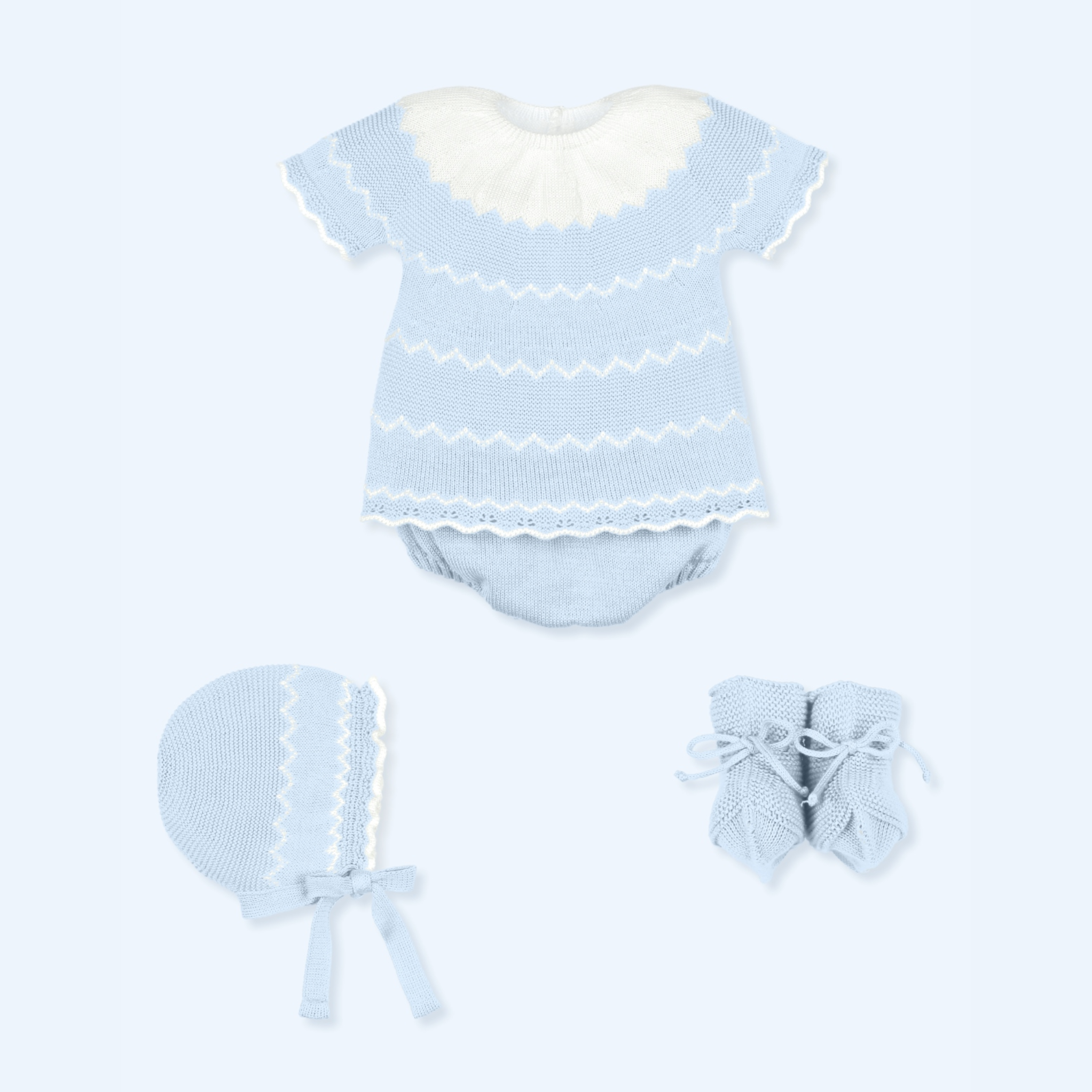 Conjunto 4 Piezas Jazzy - Celeste