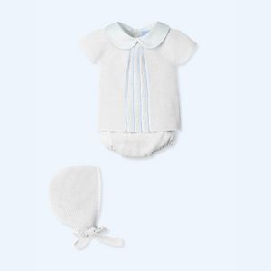 Conjunto 3 Piezas Rich - Blanco/Celeste
