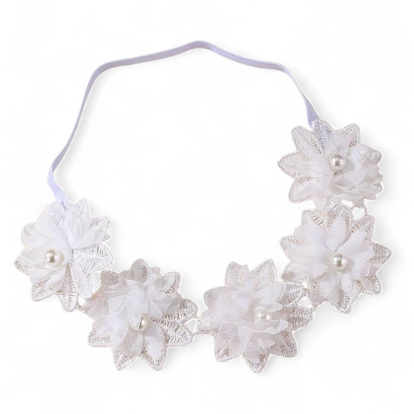 Vincha Flores y Perlas