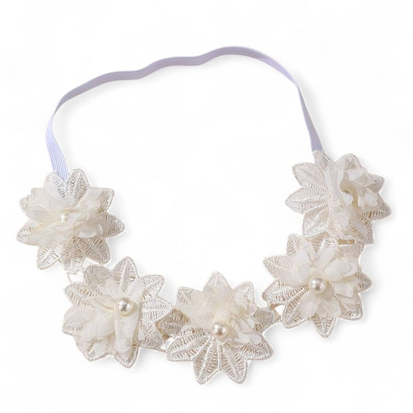 Vincha Flores y Perlas