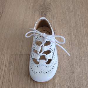Zapato Oxford Blanco Cordones