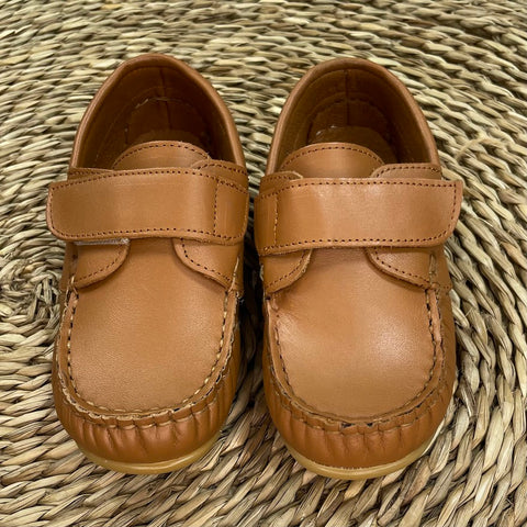 Mocasines Velcro Camel